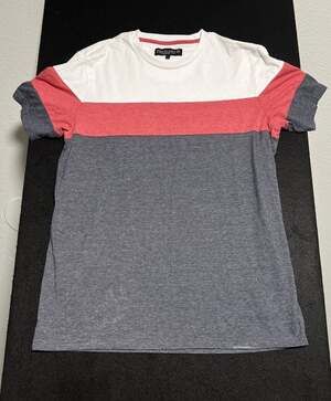 Free Planet Color Block Men's T-Shirt Large #1709 White/Red/Grey